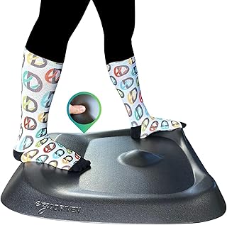 The Standing Desk Mat - Topo by Ergodriven | Premium Not-Flat Anti-Fatigue Standing Desk Mat with Calculated Terrain | Ultra-Thick Deluxe Comfort Foam, Durable, PVC-Free | Accessories | Obsidian Black